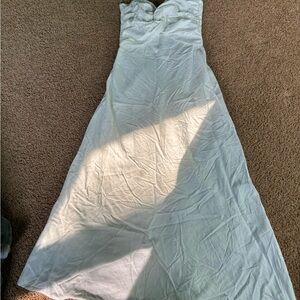 Petal & Pup white Strapless linen dress